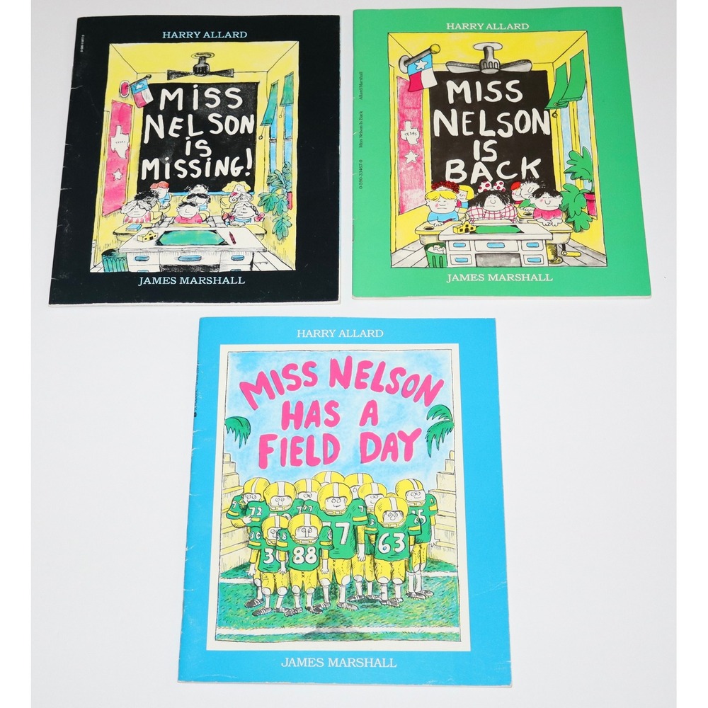Miss Nelson 3 Paperback Book Set Harry Allard James Marshall Scholastic